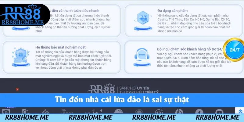 Tin đồn nhà cái lừa đảo là sai sự thật